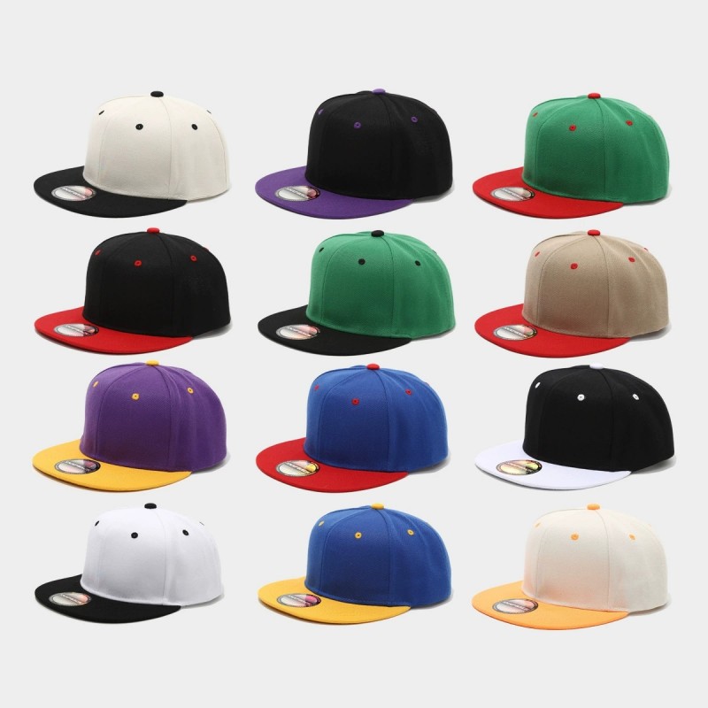 Two-Tone Color-Blocking Hip-Ho - огляд і ціна Snapback Hat Flat