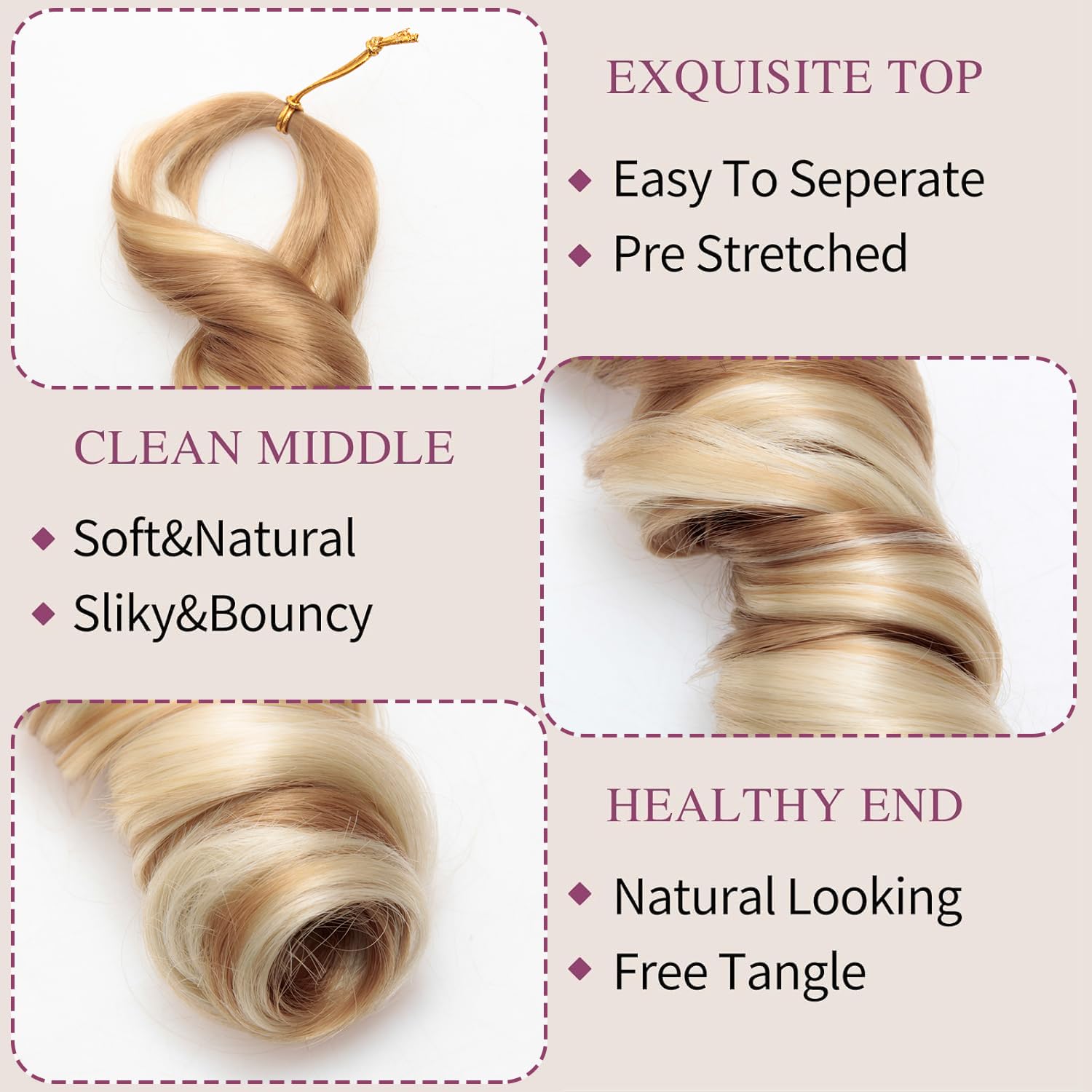 French Curly Braiding Hair 8 P - огляд і ціна Beret French Wool