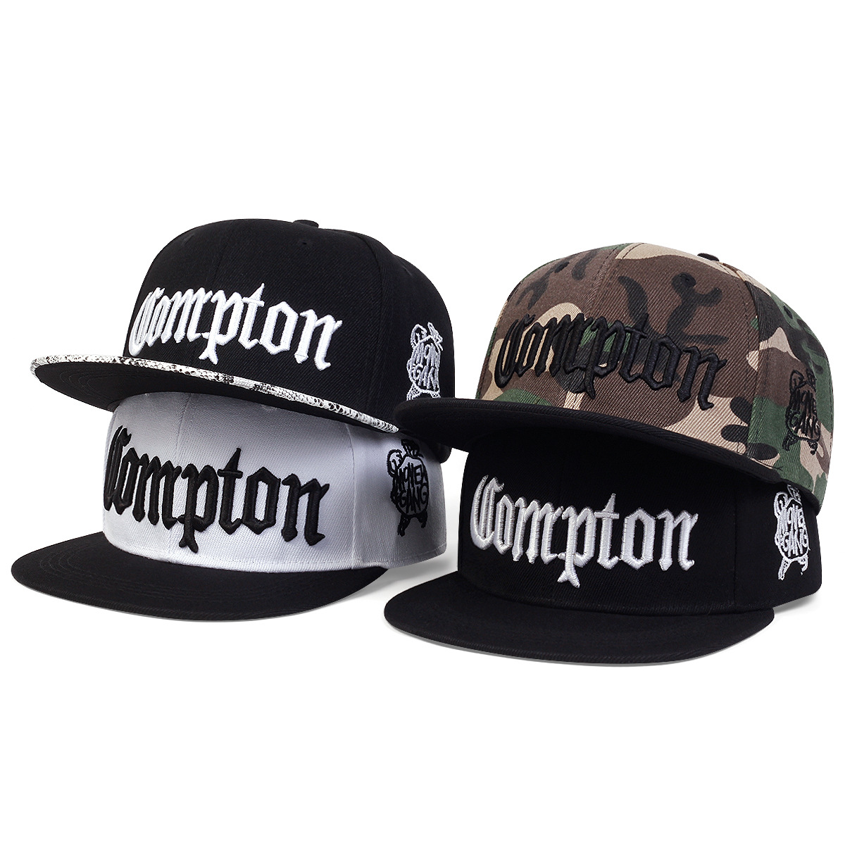 Old English Compton City 3D Em - огляд і ціна Snapback Hat Flat