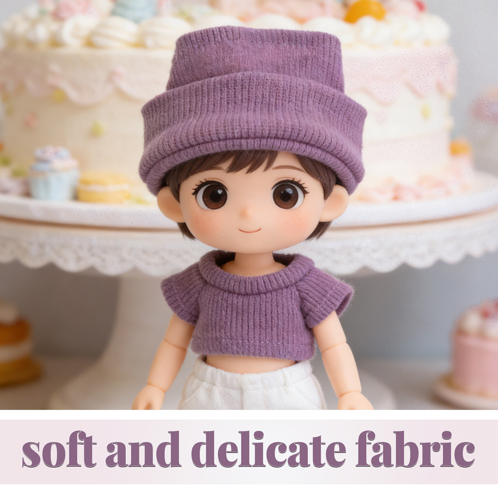 1Set Mini Clothes for 10Cm Kni - огляд і ціна Beanie Cuffed Knit