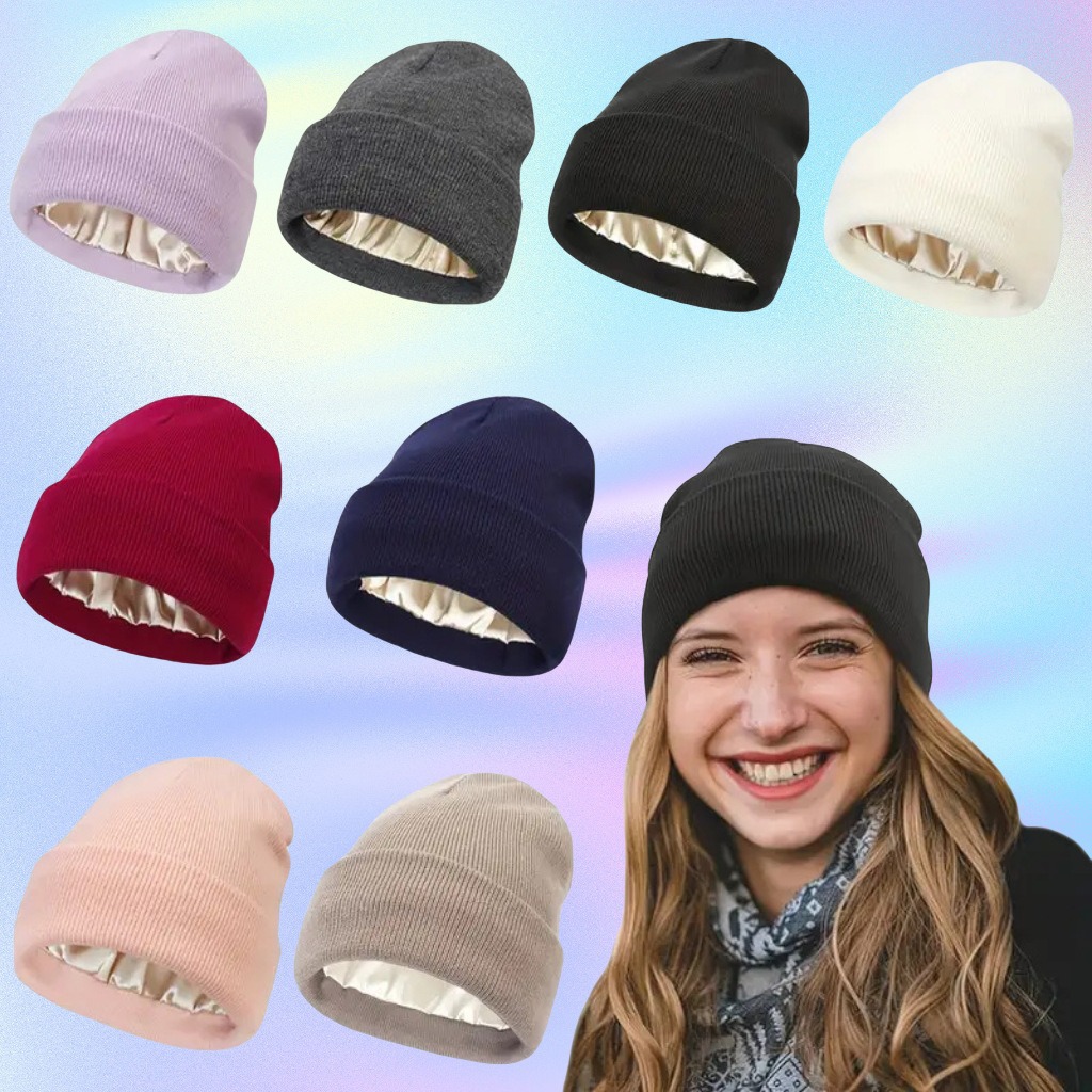 Unisex Satin Lined Anti Static - огляд і ціна Beanie Cuffed Knit