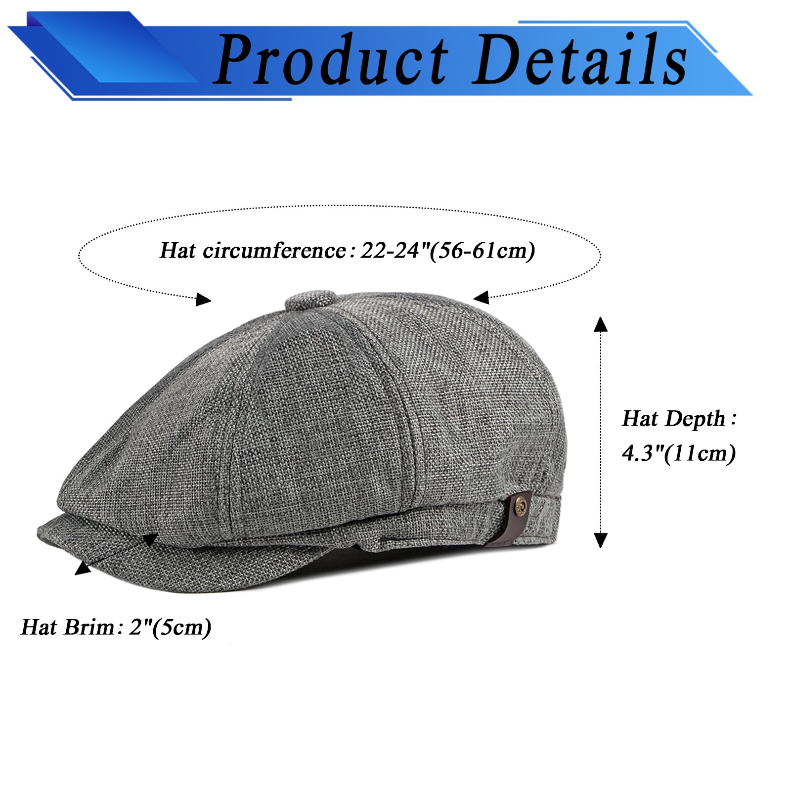 Men Classic 8 Panel Newsboy Ga - огляд і ціна Newsboy Cap Ivy