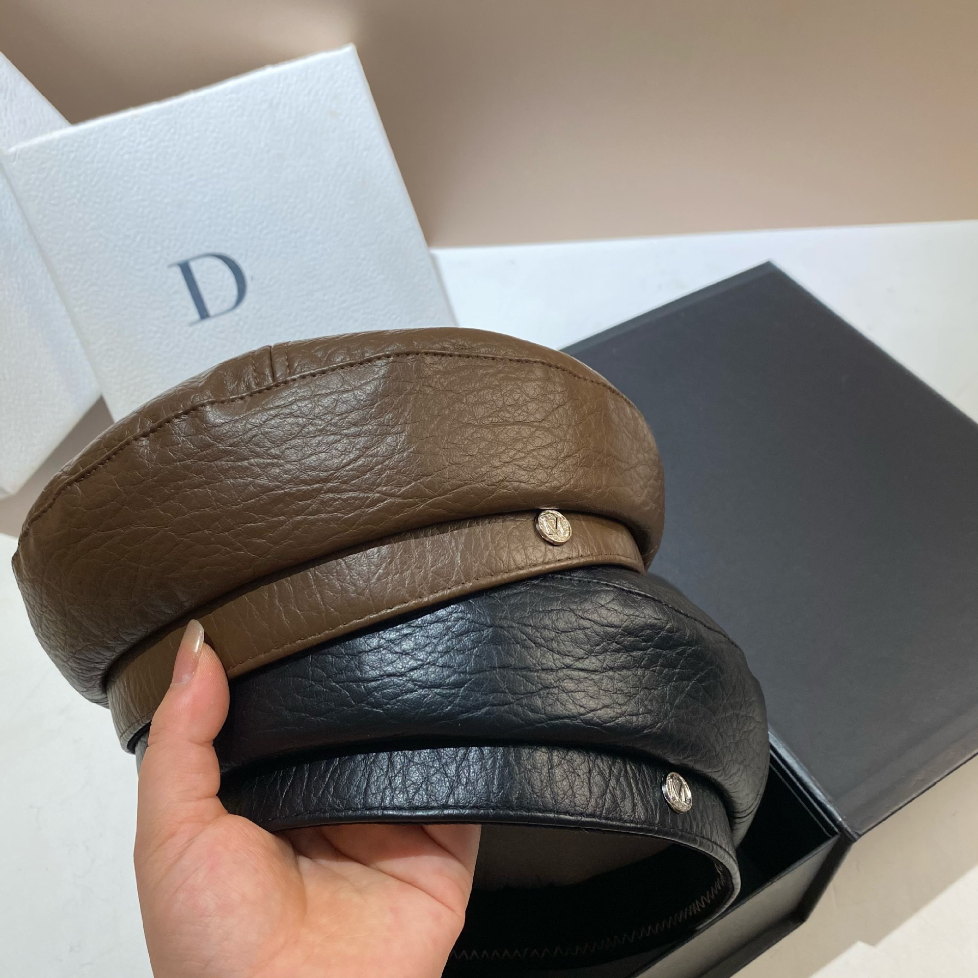 PU Leather Beret Caps Women Fa - огляд і ціна Snapback Hat Flat